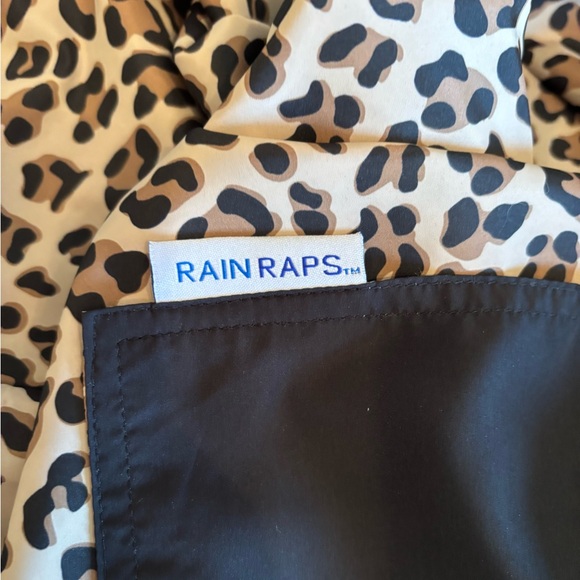 Black and animal print all weather Rainrap EUC - Picture 3 of 4